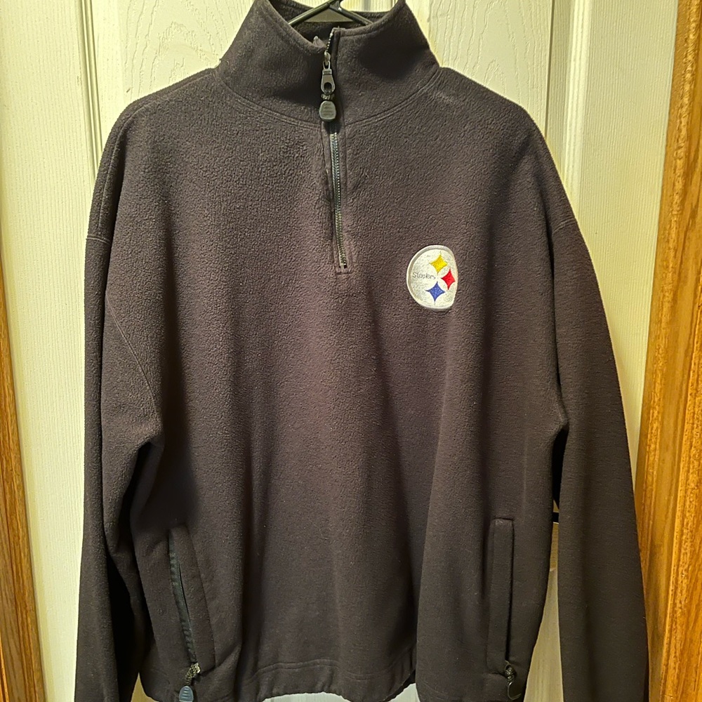 Steelers vintage quarter zip pullover jacket